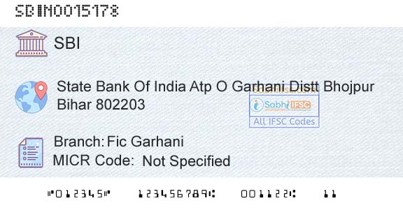 State Bank Of India Fic GarhaniBranch 