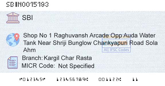 State Bank Of India Kargil Char RastaBranch 