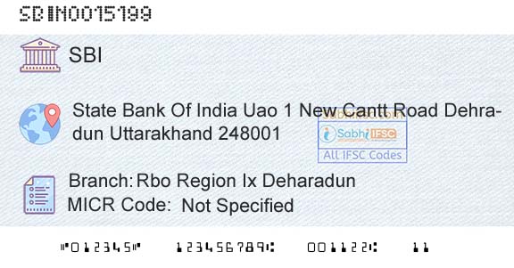 State Bank Of India Rbo Region Ix DeharadunBranch 