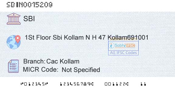State Bank Of India Cac KollamBranch 