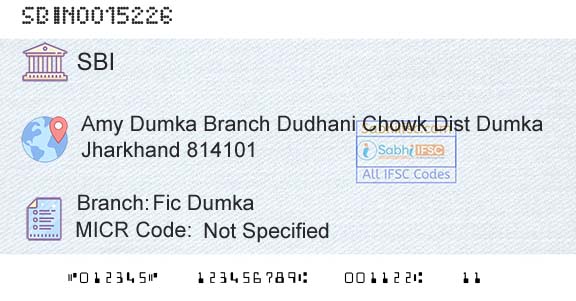 State Bank Of India Fic DumkaBranch 