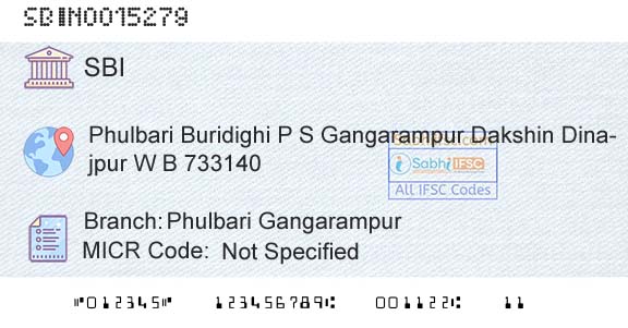 State Bank Of India Phulbari GangarampurBranch 
