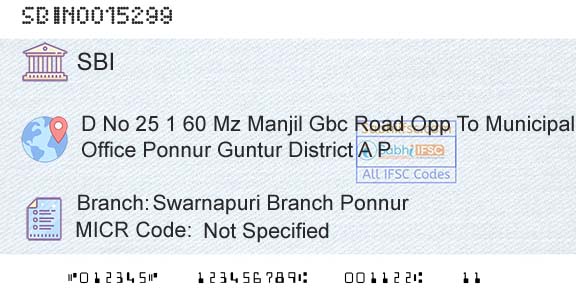 State Bank Of India Swarnapuri Branch PonnurBranch 