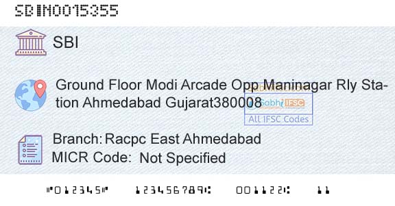 State Bank Of India Racpc East AhmedabadBranch 