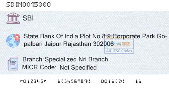 State Bank Of India Specialized Nri BranchBranch 