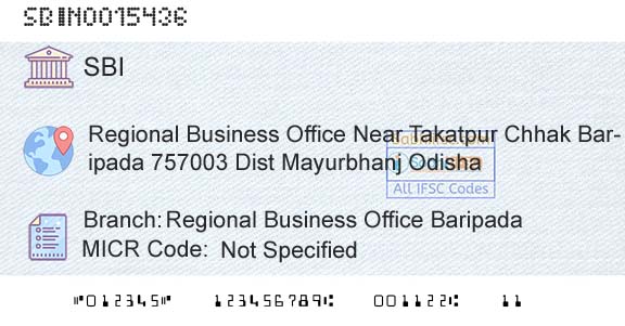 State Bank Of India Regional Business Office BaripadaBranch 