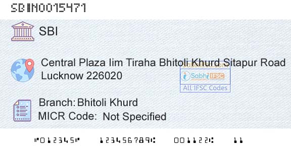 State Bank Of India Bhitoli KhurdBranch 