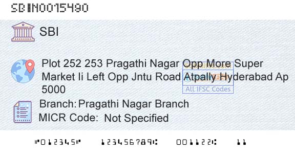 State Bank Of India Pragathi Nagar BranchBranch 