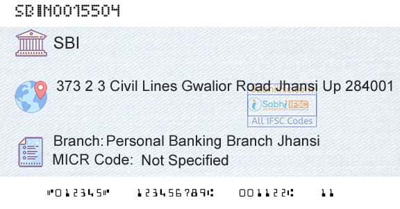 State Bank Of India Personal Banking Branch JhansiBranch 