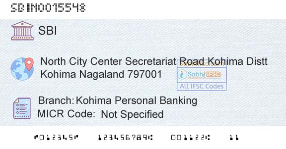 State Bank Of India Kohima Personal BankingBranch 