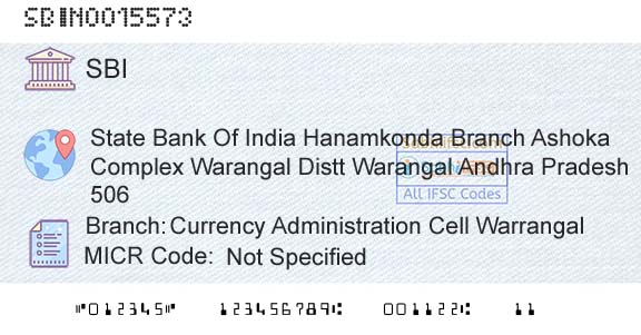 State Bank Of India Currency Administration Cell WarrangalBranch 