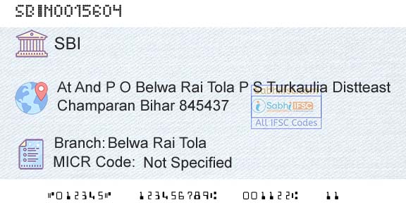 State Bank Of India Belwa Rai TolaBranch 