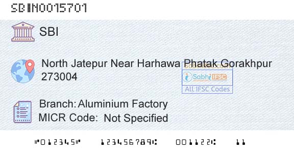 State Bank Of India Aluminium FactoryBranch 