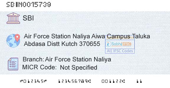 State Bank Of India Air Force Station NaliyaBranch 