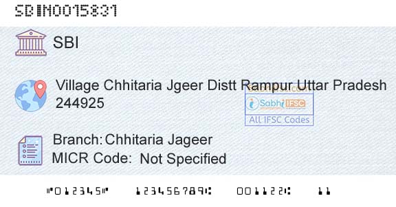State Bank Of India Chhitaria JageerBranch 