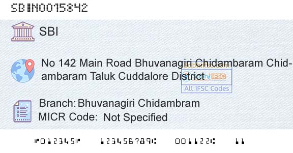 State Bank Of India Bhuvanagiri ChidambramBranch 
