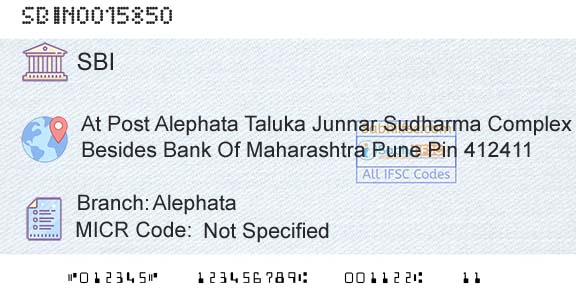 State Bank Of India AlephataBranch 