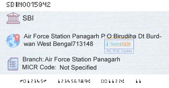 State Bank Of India Air Force Station PanagarhBranch 