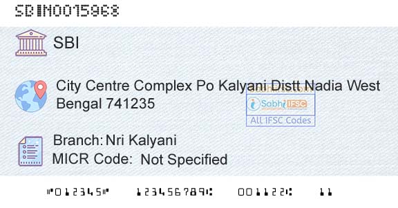 State Bank Of India Nri KalyaniBranch 