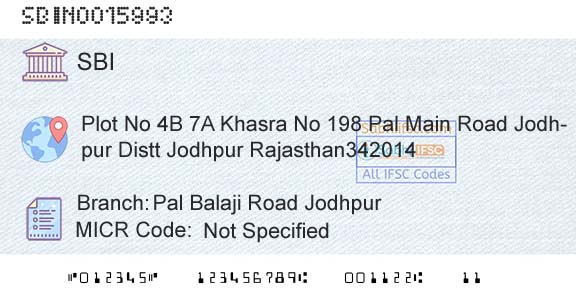 State Bank Of India Pal Balaji Road JodhpurBranch 