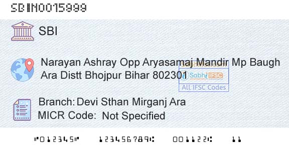 State Bank Of India Devi Sthan Mirganj AraBranch 