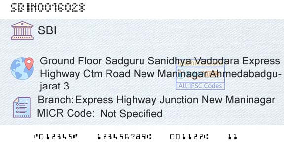 State Bank Of India Express Highway Junction New ManinagarBranch 
