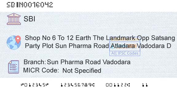 State Bank Of India Sun Pharma Road VadodaraBranch 