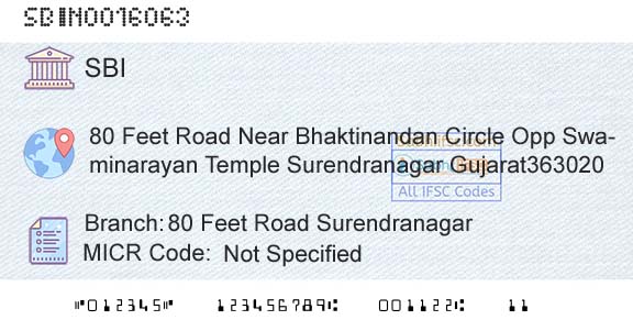 State Bank Of India 80 Feet Road SurendranagarBranch 