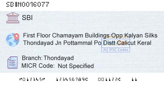 State Bank Of India ThondayadBranch 