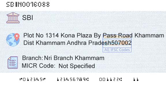 State Bank Of India Nri Branch KhammamBranch 