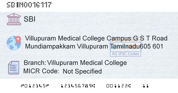 State Bank Of India Villupuram Medical CollegeBranch 