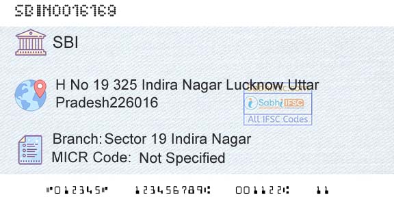 State Bank Of India Sector 19 Indira NagarBranch 