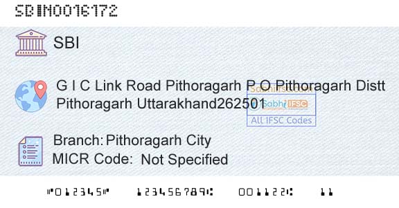 State Bank Of India Pithoragarh CityBranch 