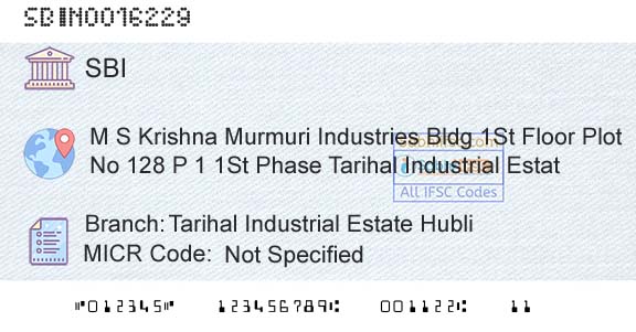 State Bank Of India Tarihal Industrial Estate HubliBranch 