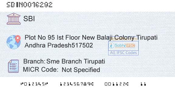 State Bank Of India Sme Branch TirupatiBranch 