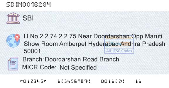 State Bank Of India Doordarshan Road BranchBranch 