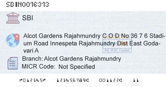 State Bank Of India Alcot Gardens RajahmundryBranch 