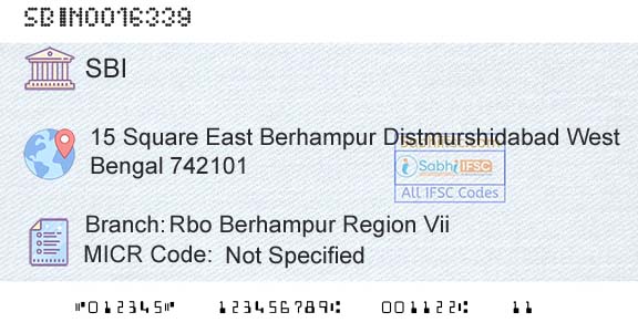 State Bank Of India Rbo Berhampur Region ViiBranch 
