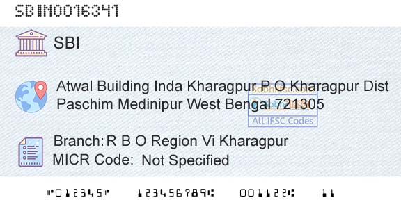 State Bank Of India R B O Region Vi KharagpurBranch 