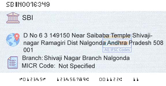 State Bank Of India Shivaji Nagar Branch NalgondaBranch 