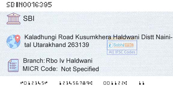 State Bank Of India Rbo Iv HaldwaniBranch 