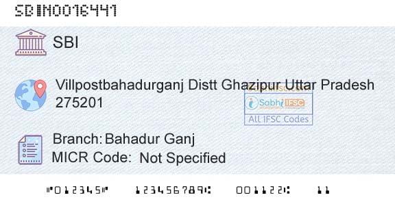 State Bank Of India Bahadur GanjBranch 