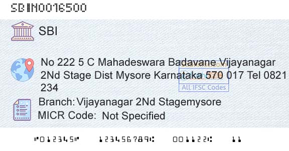 State Bank Of India Vijayanagar 2nd StagemysoreBranch 