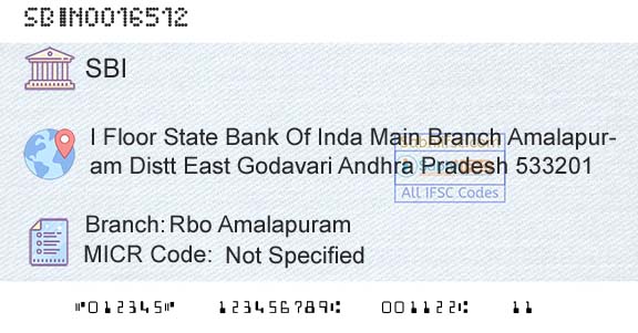 State Bank Of India Rbo AmalapuramBranch 