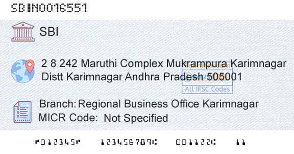 State Bank Of India Regional Business Office KarimnagarBranch 