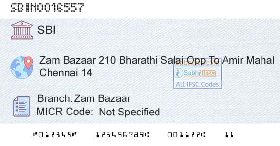 State Bank Of India Zam BazaarBranch 