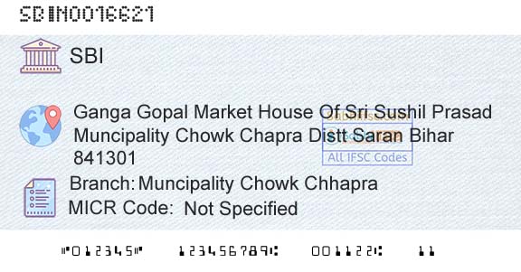 State Bank Of India Muncipality Chowk ChhapraBranch 