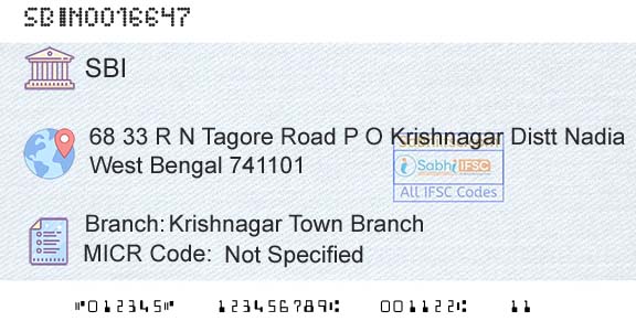 State Bank Of India Krishnagar Town BranchBranch 