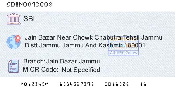 State Bank Of India Jain Bazar JammuBranch 