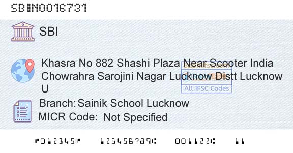 State Bank Of India Sainik School LucknowBranch 